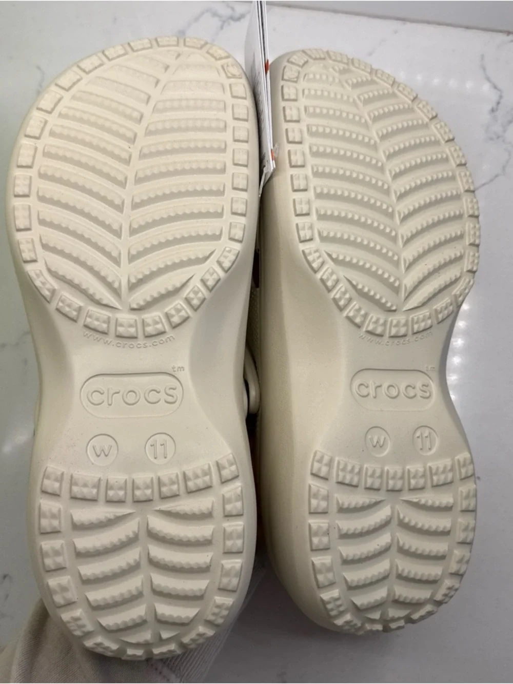 CROCS Platform Clog in Light Beige Shoes